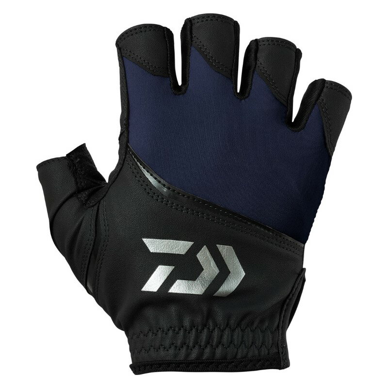 ダイワ DG-2125 パッド付きUVカットグローブ 5本カット ネイビー M | 釣具 釣り フィ