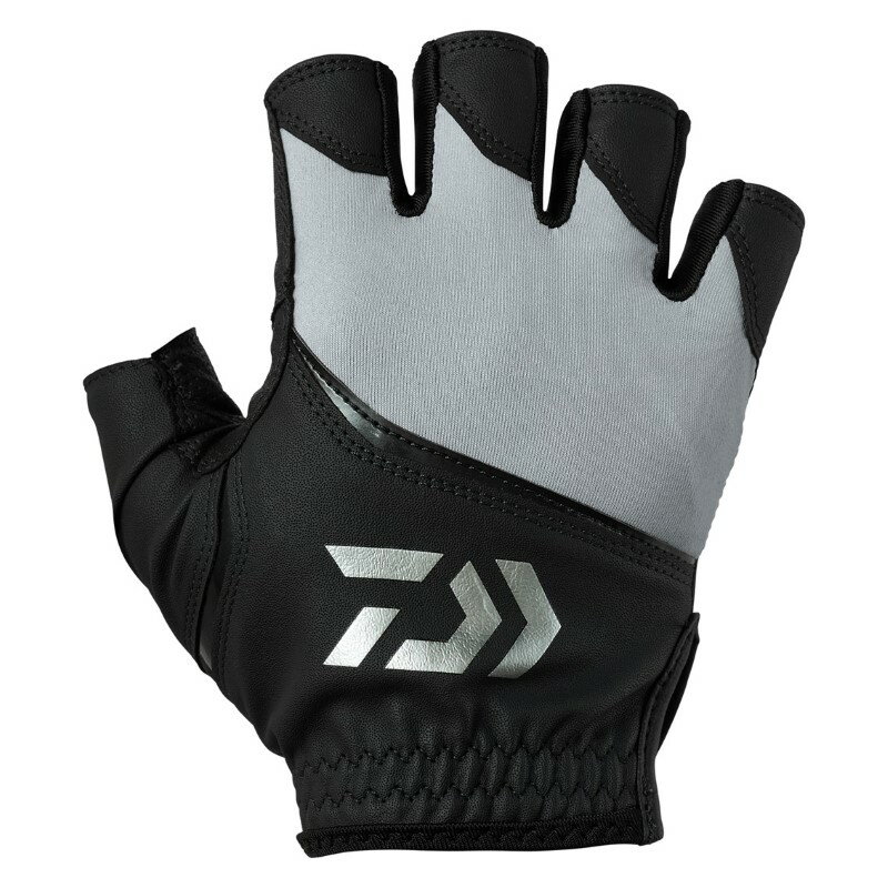 ダイワ DG-2125 パッド付きUVカットグローブ 5本カット グレー M | 釣具 釣り フィッ