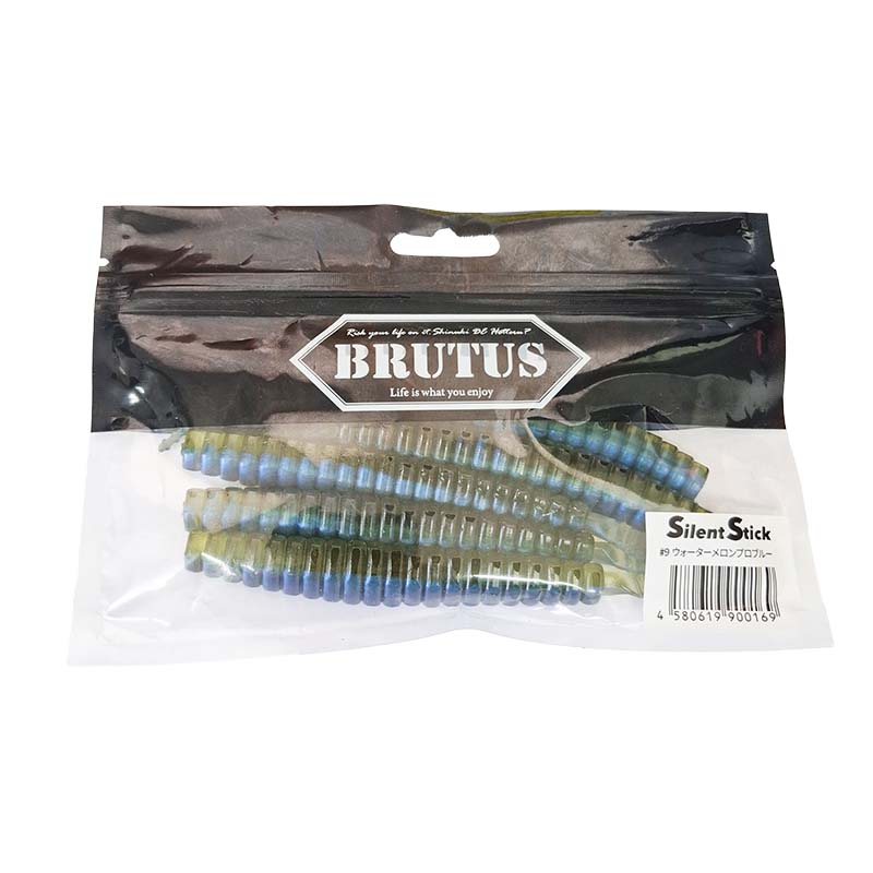 【ブラックフライデー 期間中 エントリーでP10倍！】BRUTUS(ブルータス) サイレントスティック 6インチ #09 ウォーターメロンプロブルー | 釣具 釣り フィッシング
