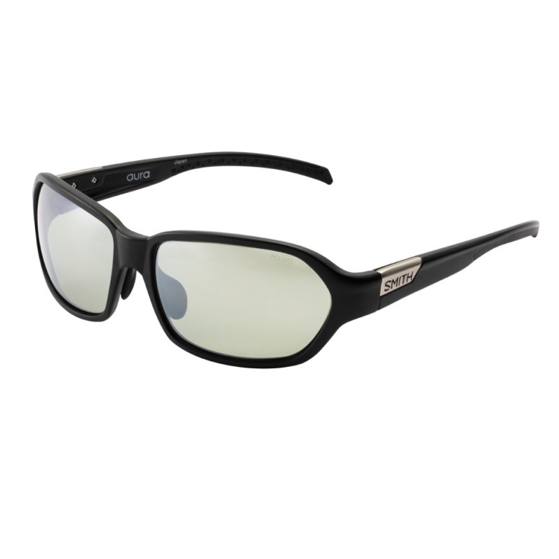 SMITH  POLARX Aura 3 Matte Black X-Light Green 37 Silver Mirror ...