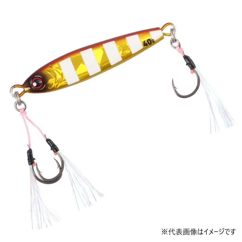 ソルティガCVジグSLJ 60g CHアカキンゼブラ