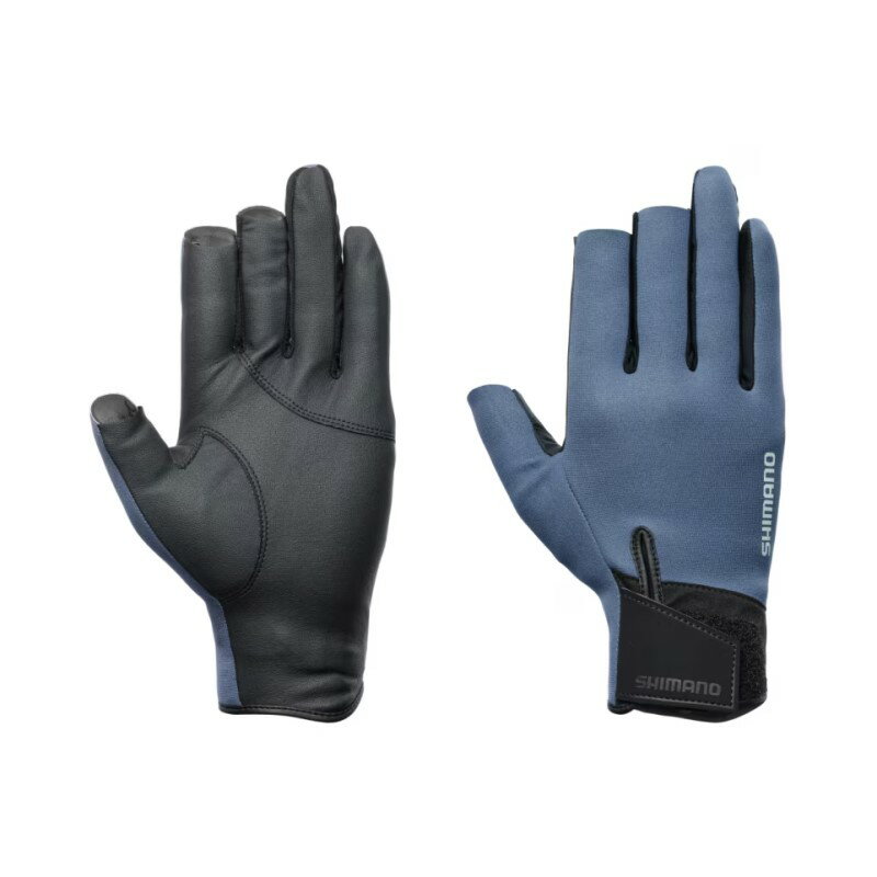 【ブラックフライデー 期間中 エントリーでP10倍！】シマノ GL-055Y 03 タイタニューム・アルファ グローブ 3 セミロング M ブルーグレー / 防寒手袋 防寒グローブ / 釣具 釣り フィッシング