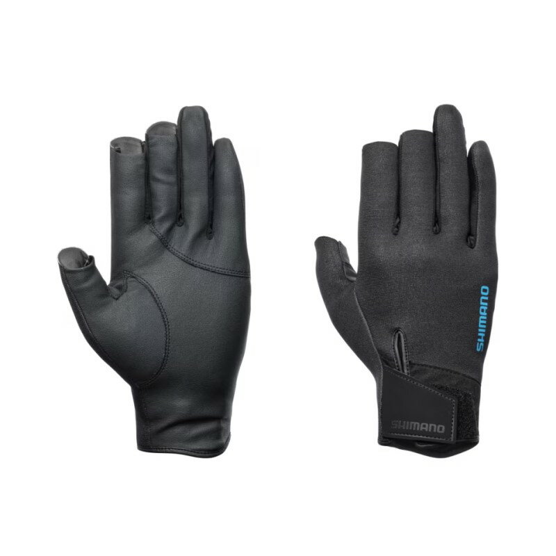 【ブラックフライデー 期間中 エントリーでP10倍！】シマノ GL-055Y 03 タイタニューム・アルファ グローブ 3 セミロング S ブラック / 防寒手袋 防寒グローブ / 釣具 釣り フィッシング