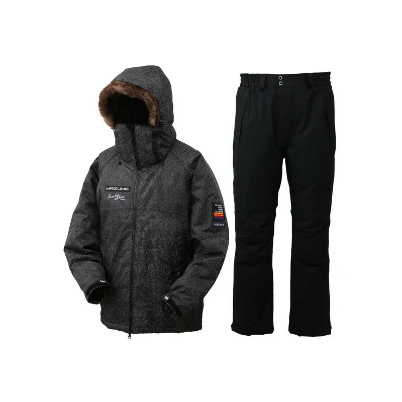 オレンジブルー MZFW-870 mazume コンタクトオールウェザースーツ M ブラックヘリンボーン / 防寒着 防寒ウェア 上下セット / 釣具 釣り フィッシング