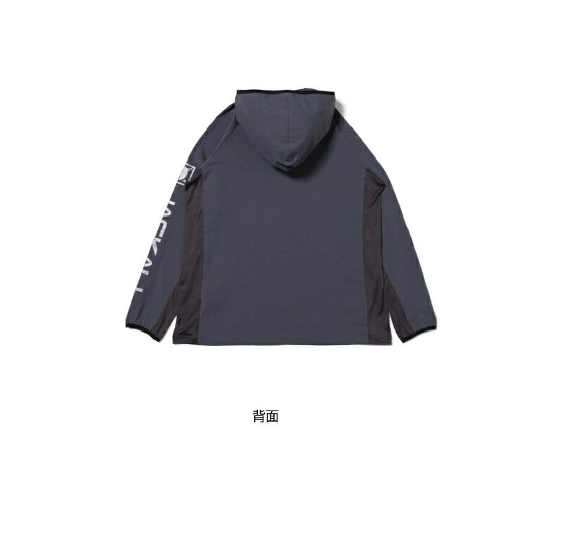 ジャッカル HU-B002 ドライメッシュフーディー M ブラック / 日焼け防止 ネックゲ...