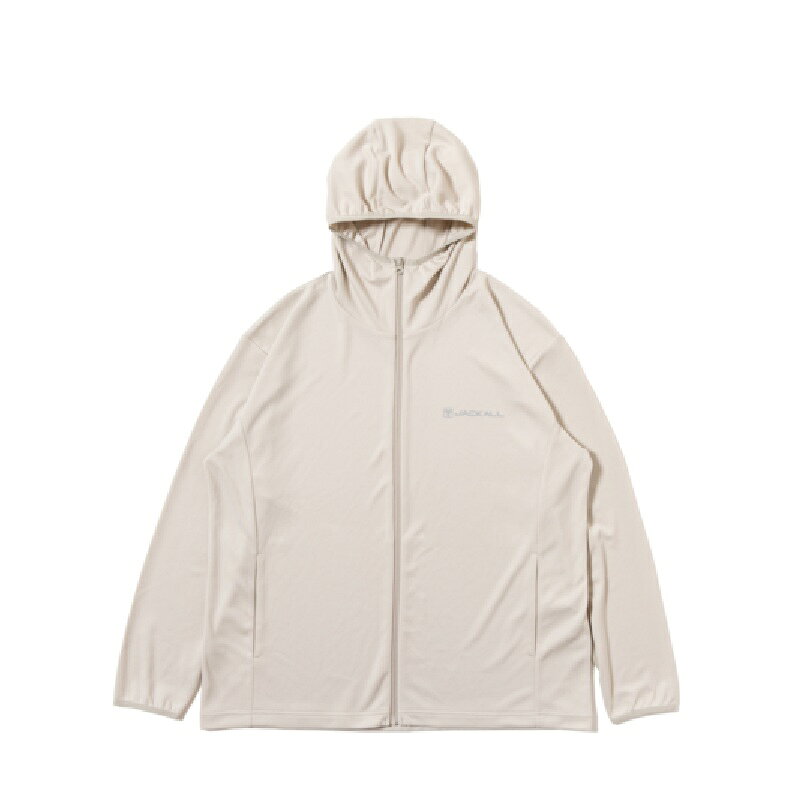 ジャッカル HU-B001 UVプロテクションフーディ XL ベージュ / 日差し対策 UVカット ストレッチ 3シーズン対応 / 釣具 釣り フィッシング