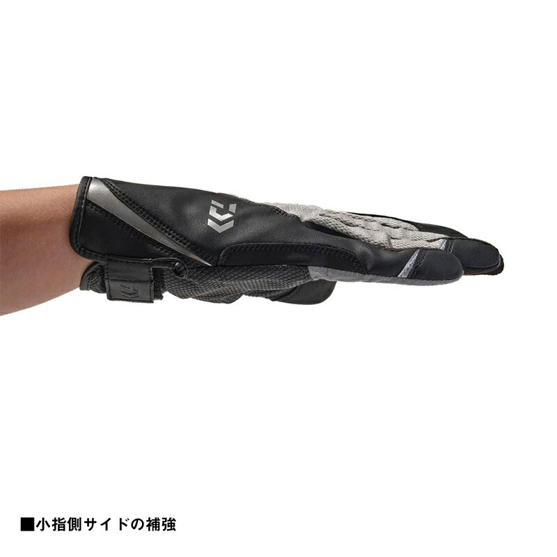 つり具のブンブン 楽天市場店のダイワ DG-7126 フィンガータッチジギンググローブ グレー L / 釣具 釣り フィッシング｜アングル3