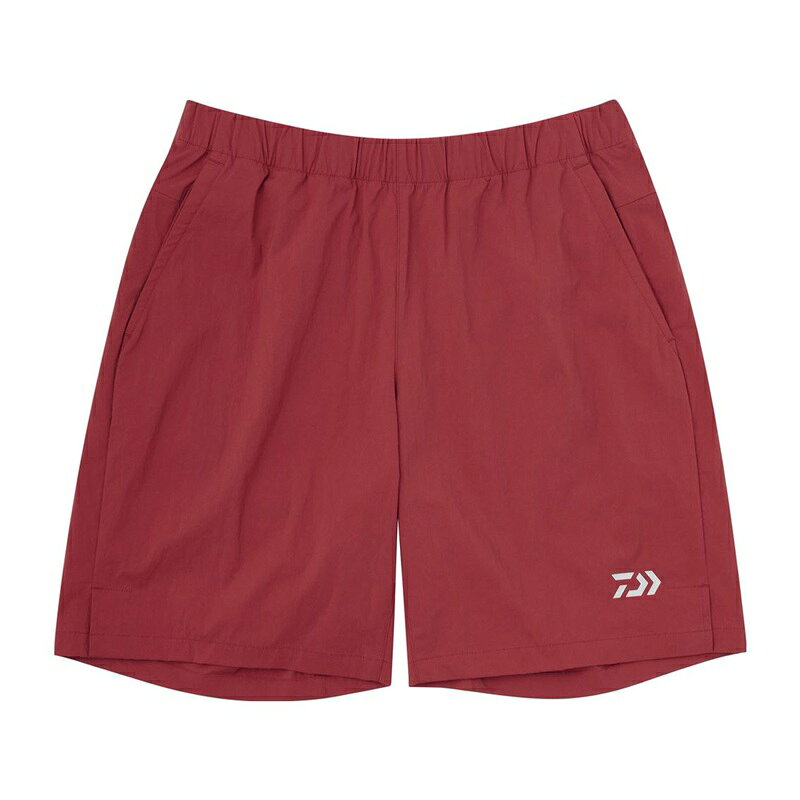 商品説明様々なシーンで活躍する定番撥水ショートパンツドライタッチで汗をかいてもべた付きにくく、適度なストレッチ性で動きやすい素材を採用。撥水加工を施し、多少の水がかかるシーンでも使用可能。ウエストはスピンドル紐仕様。背面のファスナー付きポケットは仕切りがあり、携帯電話や小物の仕分けにも便利。■撥水■ストレッチ■ウェストスピンドル紐■ポケットDAIWA DP-8825 ベーシックショートパンツ●品番：DP-8825●カラー：ボルドー●サイズ：XL●ウエスト(cm)：87.0●ウエスト 伸ばし寸(cm)：107.0●股上(cm)：27.0●股下(cm)：24.0●裾幅(cm)：31.0●素材本体：ナイロン94％ ポリウレタン6％※サイズについてサイズ寸法（実寸）は「商品を平置きにした状態で測定した寸法」です。※計測について商品生地の特性によって、若干の誤差（1〜2cm）が生じる可能性があります。素材や商品形状、付属の有無によって計測方法が異なります。詳細はこちら