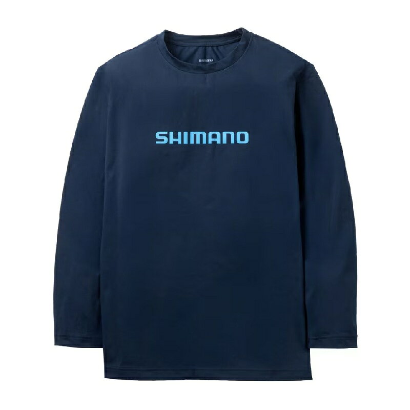 商品説明釣り場でも日常でも。着回せる、シマノロゴの定番ロングスリーブ。定番のシマノロゴをあしらった、ヘビーユース対応のロングスリーブTシャツ。擦れや型崩れに強く、頻繁な着用や洗濯でもシルエットを保ちやすいタフな素材を採用。吸水速乾性を備えたドライ生地ながら、コットンのような柔らかな風合いとストレッチ性があり、着ごこちも快適です。普段使いはもちろん、釣り場やアウトドアなど高頻度で着用するアングラーにおすすめの一枚です。■コットンライクな風合いでありながら、吸水速乾生地■毛羽立ちにくく、毛玉になりにくい■UPF50＋生地で日焼けを軽減■ストレッチ性が高く、着ごこちが良い■型崩れしにくい首回り■コットンライクな吸水速乾生地コットンのような風合いを持ちながら、汗や水分を素早く乾かす吸水速乾素材。快適な着心地が長時間持続します。■毛羽立ちにくい高耐久素材グローブやベストと接触するシーンでも毛羽立ちにくい、釣行仕様の高耐久素材。ハードな使用にも応えます。■UPF50+の紫外線カット機能夏場の強い日差しから肌を守るUPF50+の高い紫外線遮蔽性能。日焼け対策にも配慮した素材設計です。■PTT繊維による高ストレッチ性糸自体がバネ状の構造をもつPTT繊維を使用。動きやすく、脱ぎ着もスムーズ。柔らかさとストレッチ性を兼ね備えています。■型崩れしにくい首まわり設計伸びやすい首元から肩にかけて、バインダー処理を採用。型崩れを抑え、長くきれいなシルエットを保ちます。SHIMANO ドライロゴTシャツ ロングスリーブ SH-022Z●品番：SH-022Z●カラー：ネイビー●サイズ：M●着丈(cm)：69.5●身幅(cm)：53.5●裾幅(cm)：53●肩幅(cm)：46.6●袖丈(cm)：58.5※サイズはすべて製品を平置きして採寸した実寸値です。※身幅・ウエスト幅・裾幅などの「幅」×2の数値が着用時の外囲（胸囲・胴囲など）の参考値となります。詳細はこちら