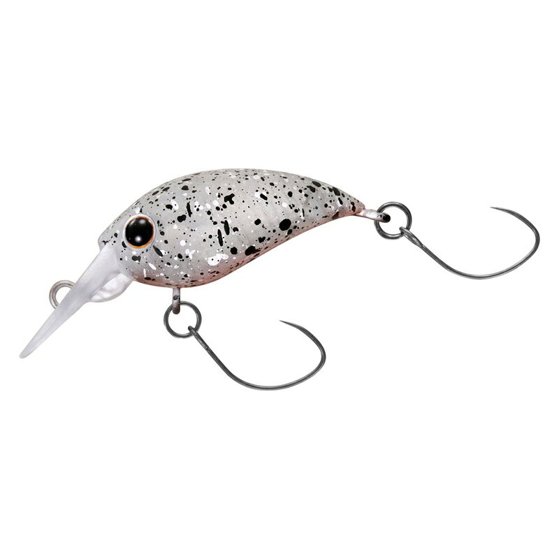 商品説明魚を寄せる小粒クランクの決定版！ワブクラJr.にDRモデル登場和田浩輝監修の小粒DRクランク。小さいのにハイアピール！デッドスローでもきびきびワイドアクションを発生し、水を積極的に動かしていく。加えて内部にはガラスラトルが内蔵されており、リトリーブ時にラトルサウンドを発生。音で魚を呼び、スイッチを入れる設計となっている。F：フローティング（F)モデルは、表層レンジにいる活性の良い魚に、浮力を活かしたキビキビアクションで、積極的に魚のスイッチを入れていく。SS：スローシンキング（SS)モデルは、表層レンジにいる活性の落ちたスローな魚に、スピードを合わせて釣っていく食わせのアクション。■ワイドなロングリップワイドなウォブリングアクションを実現するワイドリップを採用。小さいボディながら水噛みの良い設定でアクションが手元に伝わりやすく、小粒クランクながら存在感を損なわない。■扁平ボディワイドウォブルを実現するための扁平ボディ。左右への水切り能力を高め、「ワブクラJr.」の持ち味である、ワイドなウォブリングアクションを実現している。■こだわりのラトルサウンド巻いている間もラトル音が途切れず、常に鳴り続ける。さらに、流れや巻きスピードの変化に応じてウォブリングのピッチが変わり、それに同調してラトル音にも変化が生まれる。鳴り続けても魚に警戒心を与えにくいサウンドと、その変化が魚の反応を引き出し、バイトのきっかけをつくる。■サクサス従来のメッキ処理では実現できなかった驚きの貫通力を持つ表面処理テクノロジー。フックの表面にフッ素系特殊プレーティング加工を施すことで、刺さり性能は従来の塗装ハリに比べて最大40％（平均約20％）アップ（当社比）し、今まで合わせきれなかった小さなアタリやショートバイトも逃さずキャッチする。DAIWA PRESSO WABCRA Jr. DRエリアトラウトマイスター 和田浩輝テスター監修●タイプ：スローシンキング●サイズ(mm)：25●標準自重(g)：1.6●最大潜行深度(m)：水面〜約1.5m●カラー：胡麻塩レッドグローボヤっと赤く光って食わせ力の高いレッドグローをベースに、腹部に食わせのブラウンラインを塗装した胡麻塩カラー。グリーングローに比べて光量を抑えることで、喰わせとアピールを両立。グリーングローとのローテーションで、さらなる釣果アップが期待できる。詳細はこちら