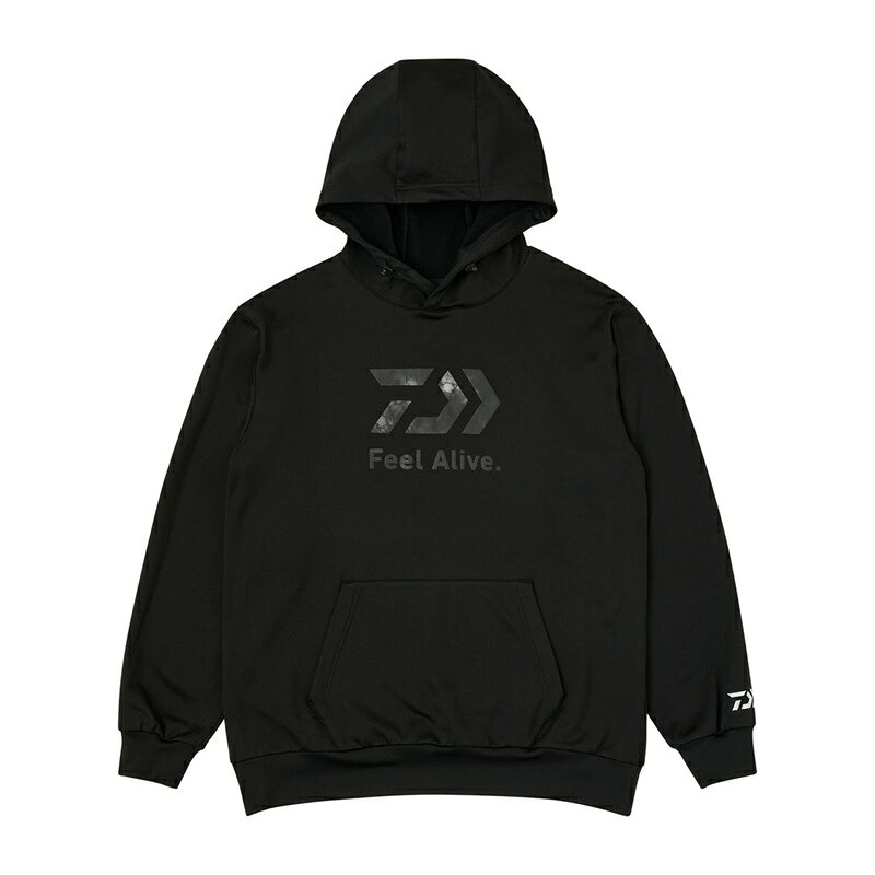 ダイワ DE-8926 ダンロテック スウェットフーディ ブラック 2XL / 寒さ対策 防寒ウェア 裏起毛 中着 パーカー / 釣具 釣り フィッシング