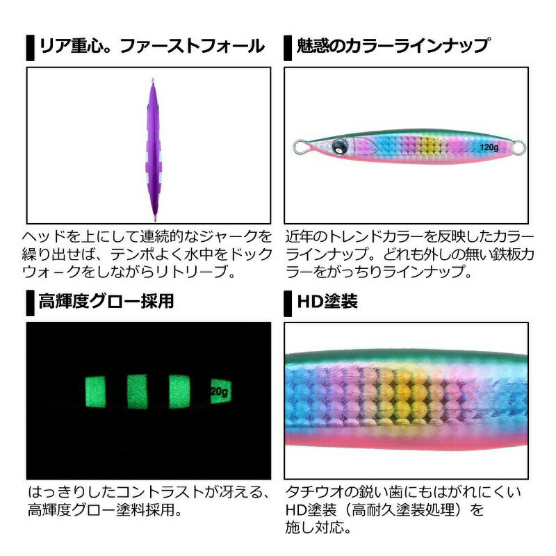 鏡牙ジグRF 180PHブルピンゼブラ (3)