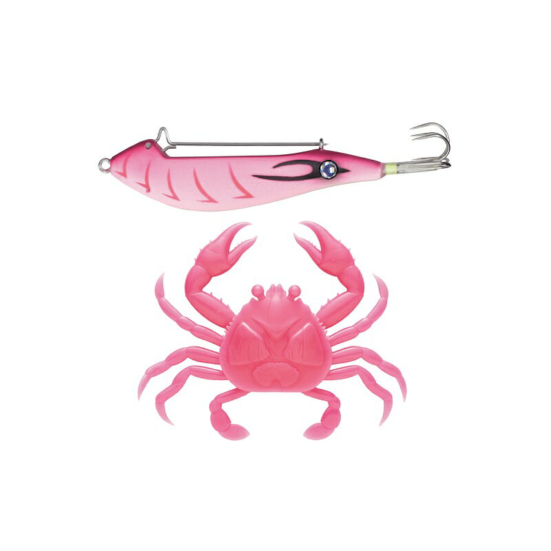 Rakuten - メジャークラフト TACO-CRAB ぷりぷりタコクラブ #004 ピンクエビ(夜光) | 釣具 釣り フィッシング