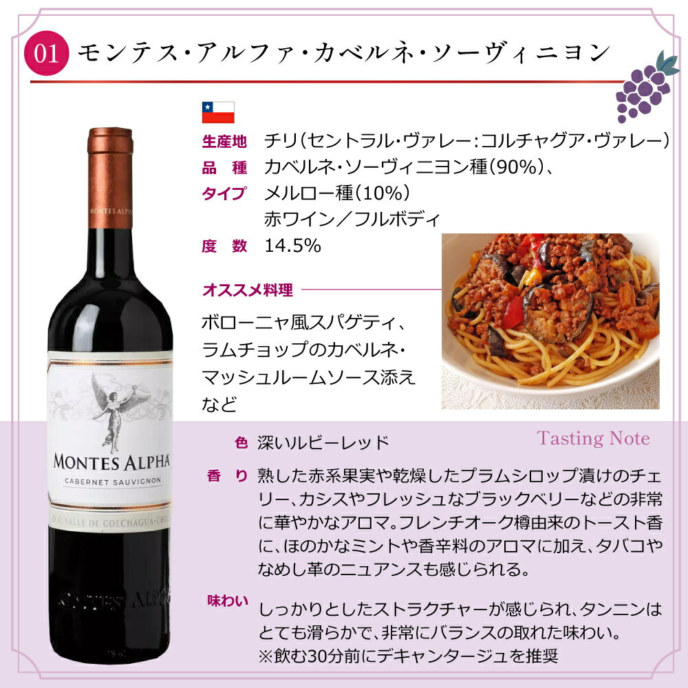 【6本セット】エノテカ 厳選 赤ワイン 750ml × 6本 セット チリ フランス イタリア スペイン 送料無料 r-concier-10004573 SAKE People サンプル画像2