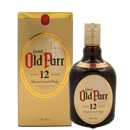 オールドパー　ウイスキー Old Parr（オールド パー）12年 40% 正規品 750ml箱付 スコッチ ウイスキーギフト ラッピング 熨斗 誕生日 プレゼント お祝い [[wrap04]