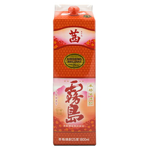 本格 芋 焼酎 茜霧島 25% チューパック 1800ml霧島酒造 紙パック 芋 焼酎 宮崎県