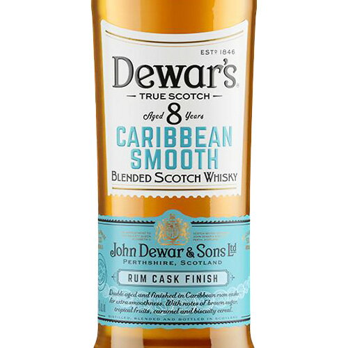 デュワーズ カリビアンスムース 8年 40% 700ml 箱なしブレンデッド スコッチ ウイスキーギフト対応可 ラッピング 誕生日 プレゼント お祝い [[wrap03]