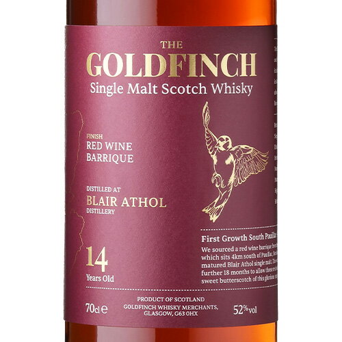 ザ ゴールドフィンチブレアアソール 14年 サウスポイヤック 赤ワインバリック 52%700ml 箱なし シングルモルト スコッチ ウイスキーギフト対応可 ラッピング 誕生日 プレゼント お祝い [[wrap03]