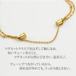 【動画付:3秒で装着完了/マグネット・クラスプ】【新商品】★パヴェボールダブルチェーンブレスレット★スワロフスキークリスタル6mmマグネットクラスプミラーボールキラキラパーティswarovski※メール便送料無料
