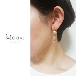 ★コットンパールトゥリクルピアス/ノンホールピアス★
