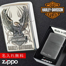 ハーレーダビットソンジッポ 【返品不可】【返品不可】zippo ライター 名入れ ジッポライター ジッポーライター ハーレーダビッドソン HARLEY DAVIDSON かっこいい バイク好き オイルライター 200 日本国内限定モデル メタル貼り 彼氏 男性 メンズ 喫煙具 ブランド ワシ イーグル エンブレム シル...