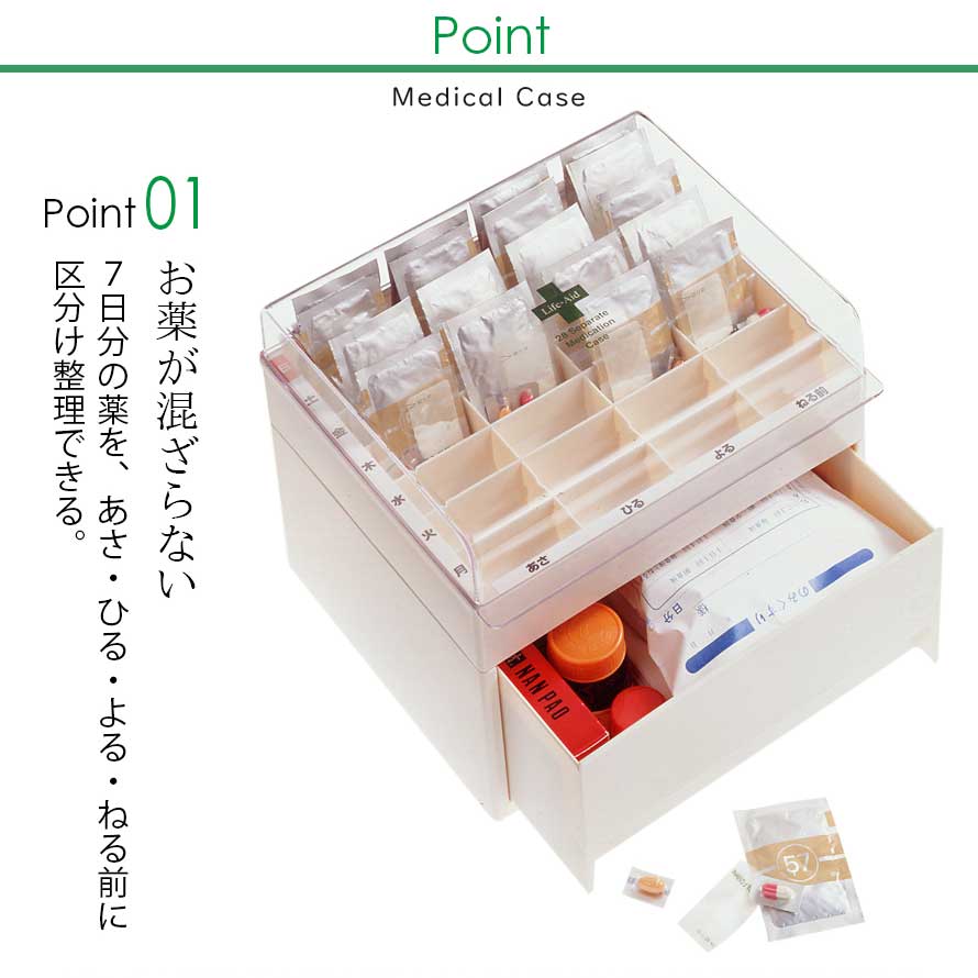 薬 飲み忘れ 防止 防ぐ 薬ケース 1週間分 服薬管理 収納 処方薬 飲み薬 くすり 薬箱 透明 クリア ケース 薬入れ ストック ボックス 準備 収納ケース 仕切り 仕切り付き フタ付き 蓋付き ふた付き フタ 蓋 ふた 整理 片付け スリム コンパクト 携帯 持ち運び お年寄り ...