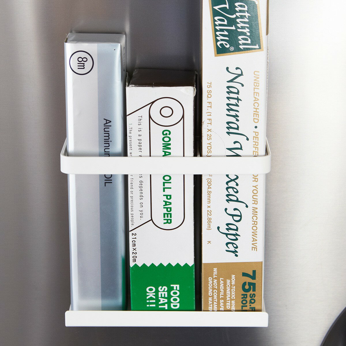 ラップホルダー マグネット キッチン 収納 ラップ ホルダー 冷蔵庫 壁 山崎実業 マグネットラップホルダー プレート ホワイト