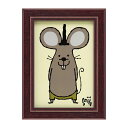 アートパネル 動物 18×13.5cm 武内祐人 ネズミ 壁掛けアート アート パネル 北欧 壁掛け 卓上 両用 子供部屋 インテリア 小さい 絵 かわいい おしゃれ 武内祐人 ネズミ アートフレーム