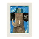 アートパネル 動物 18×13.5cm 武内祐人 ゾウ 壁掛けアート アート パネル 北欧 壁掛け 卓上 両用 子供部屋 インテリア 小さい 絵 かわいい おし...