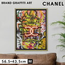 アートパネル ブランド シャネル CHANEL Mサイズ オマージュ キャンバスアート フレーム付き オマージュアート ブランドポスター グラフィティ パフュー...