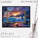 ラッセン 絵画 27.5×21.5cm ギフト クリスチャン・リース・ラッセン アートパネル 海 マリン モダン 北欧 インテリア 玄関 おしゃれ 額縁付き 壁...