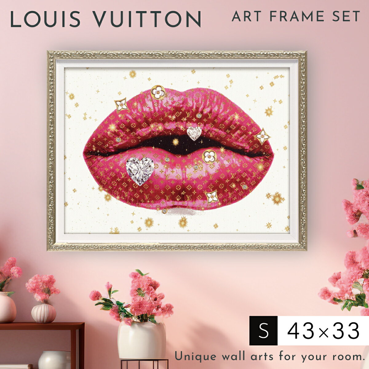 アートパネル ブランド ルイヴィトン LOUIS VUITTON Sサイズ オマージュ キャンバスア