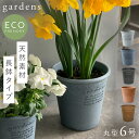 【10%OFF+最大P37倍】プランター 深型 丸型 6号 アンティーク おしゃれ 屋外 プラスチック 植木鉢 gardens エコポット丸型 6号 アーブル ...