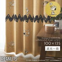 スヌーピー カーテン 遮光 1級 100×135cm ピーナッツ チャック&ベースボール ドレープ 1枚入 日本製 洗える おしゃれ 形状記憶加工 スミノエ SUMINOE 返品不可 返品不可