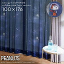 スヌーピー カーテン 100×176cm レースカーテン ピーナッツ ファーストビーグル 1枚入 日本製 洗える おしゃれ スミノエ SUMINOE 返品不可 ...