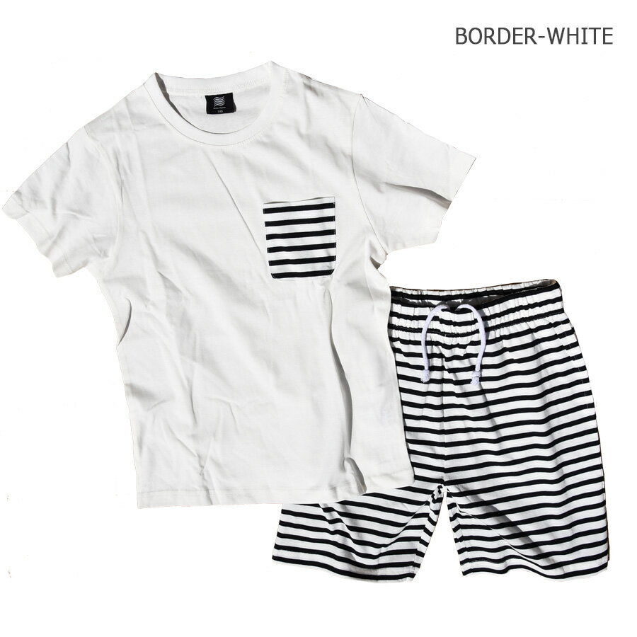 【P5倍 5/20まで】上下2枚セットアップ キッズ ポケット付き半袖Tシャツ ハーフパ...