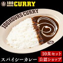 【C配送】100時間カレー スパイシーカレー 10食セット【実店舗と同じ業務用】 中辛 人気店 カレー 冷凍カレー グルメ 本格 欧風 ビーフカレー プレゼント...