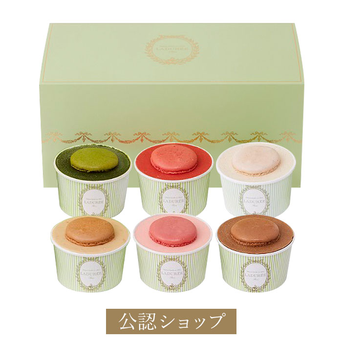 【C配送】 お歳暮 LADUREE アイスクリーム 6個入りCセット マカロン ソルベ ギフト 送料無料 スイーツ 詰め合わせ ラデュレ 通販 お歳暮 ウインターギフト 冬ギフトのサムネイル
