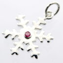 雪の結晶の中央には高級感溢れる真紅に輝くルビー☆ルビースノートップ