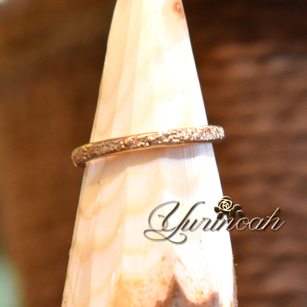 14KGF◆煌めくテクスチャー トゥリング(足指リング)【オーダーメイド】