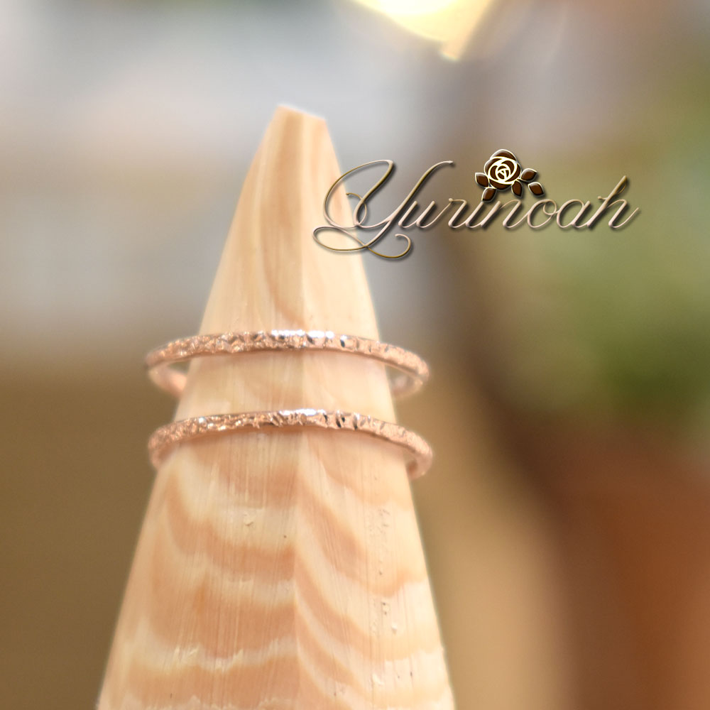 14KPGFor14KGF◆ピンクゴールドorゴールド テクスチャー トゥリング(足指リング)【オーダーメイド】