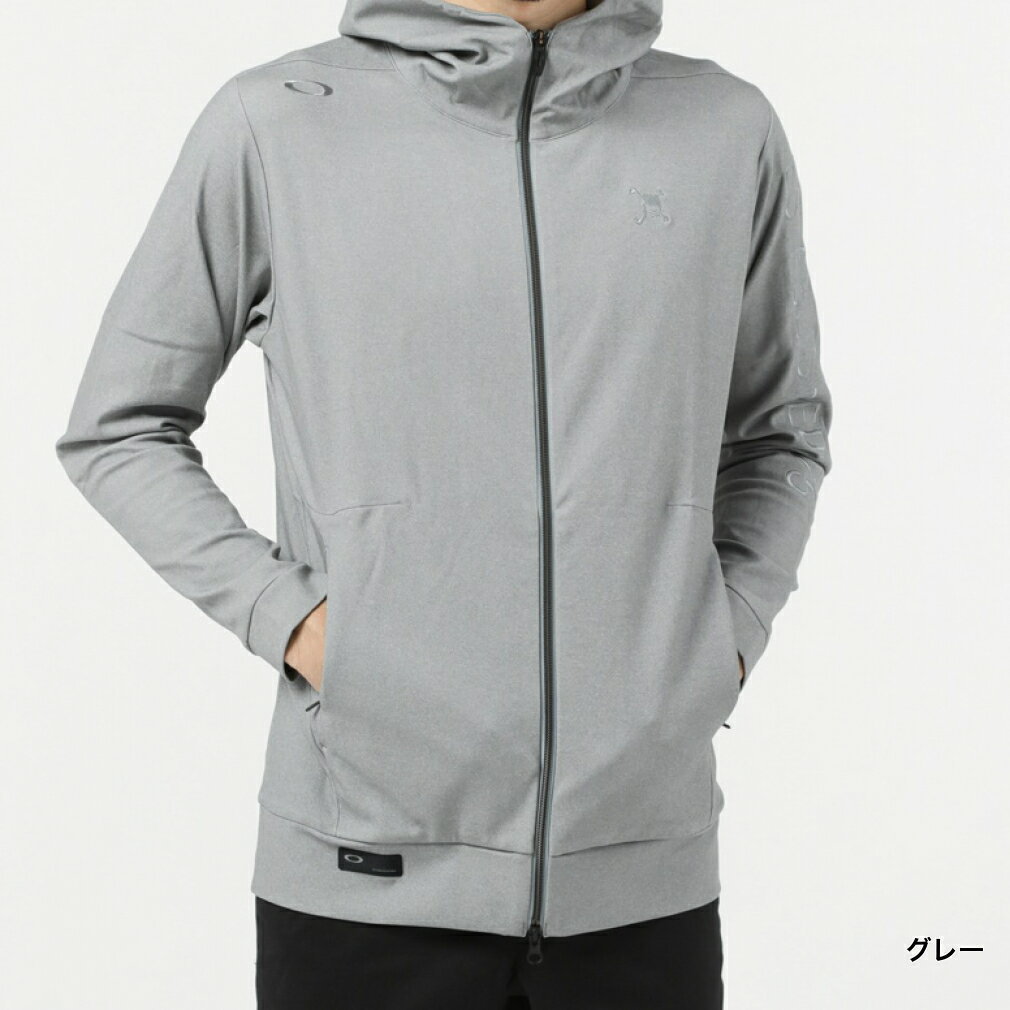 オークリー ゴルフウェア 長袖トレーナー 秋 冬 SKULL COMMON HOODY JACKET 5.0 (FOA404132) 肌触り良くストレッチ性に優れた吸汗速乾素材 メンズ OAKLEY 3