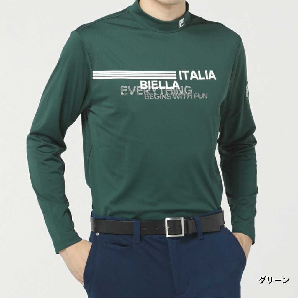 フィラ ゴルフウェア シャツ 秋 冬 モックネック長袖シャツ (782501) FILA
