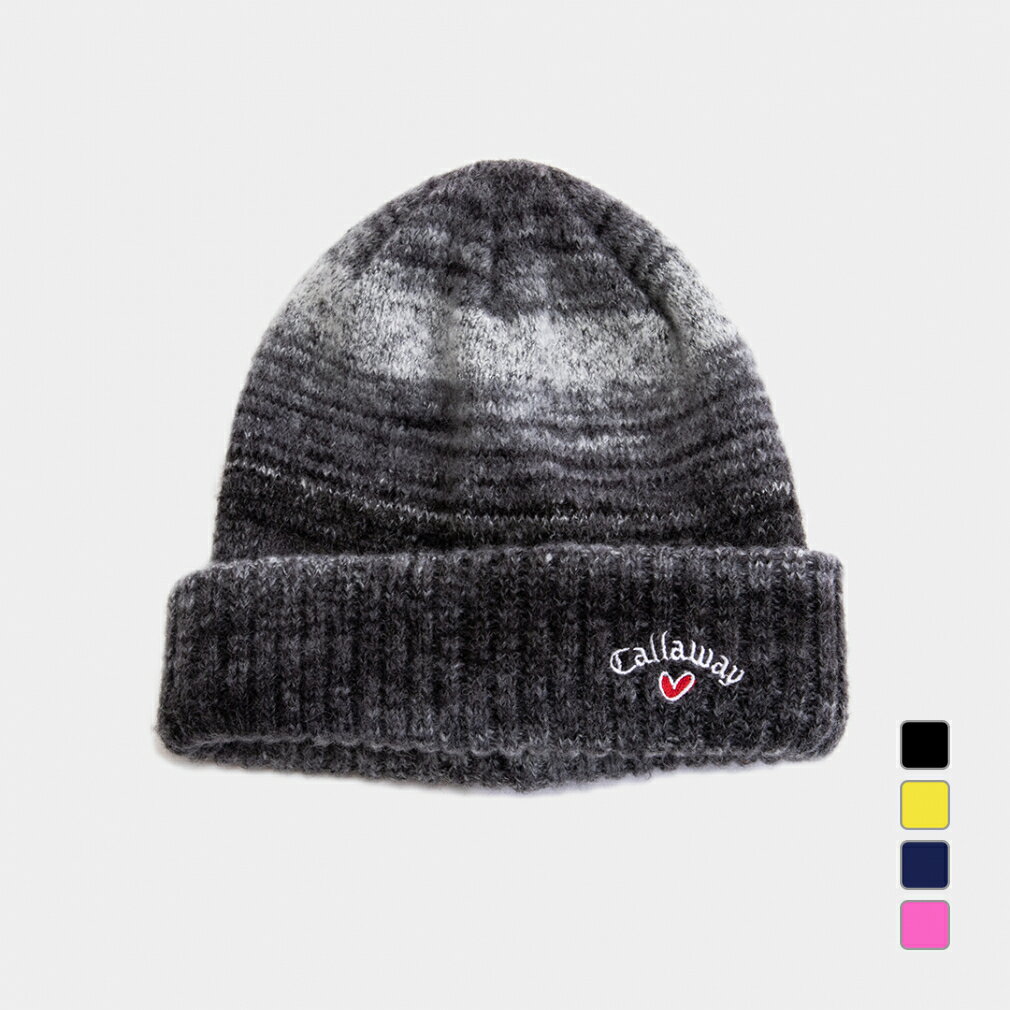 キャロウェイ レディース ゴルフウェア ニット帽子 秋 冬 LOVE CALLAWAY グラデーションニットビーニー (C23291222) Callaway