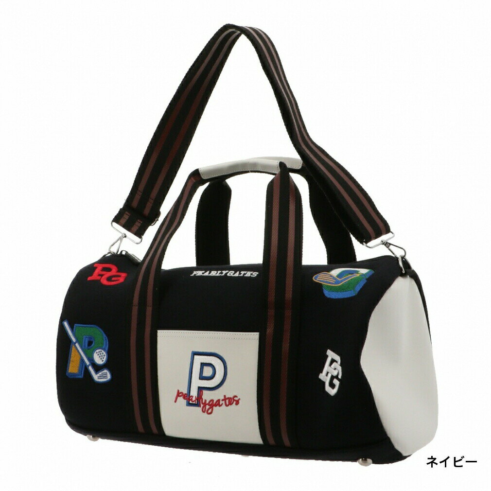 【5/1-15_最大3,000円分*_ゴルフ場予約クーポンプレゼント中】パーリーゲイツ カレッジワッペンロッカーBAG (0534181001) ゴルフ ボストンバッグ PEARLY GATES【*購入金額条件あり_詳しくはキャンペーンページへ】 3