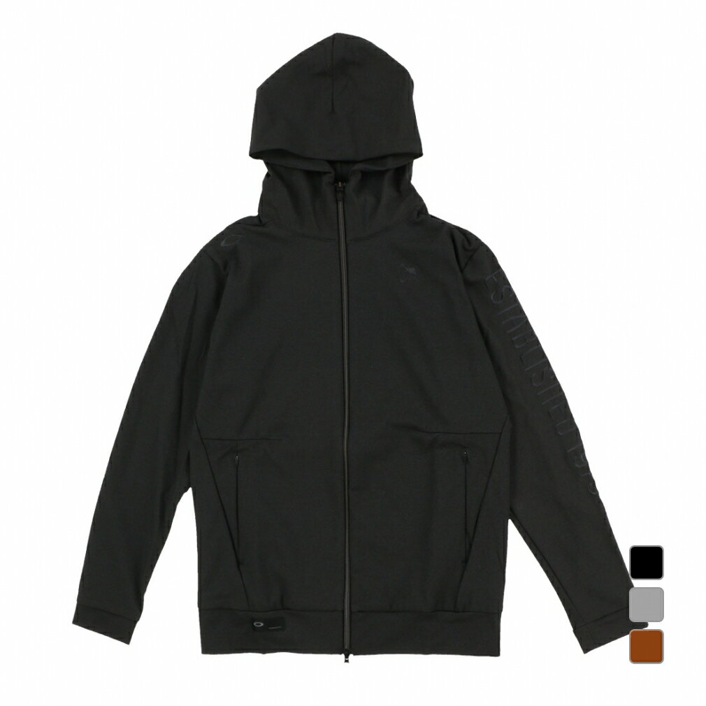 オークリー ゴルフウェア 長袖トレーナー 秋 冬 SKULL COMMON HOODY JACKET 5.0 (FOA404132) 肌触り良くストレッチ性に優れた吸汗速乾素材 メンズ OAKLEY