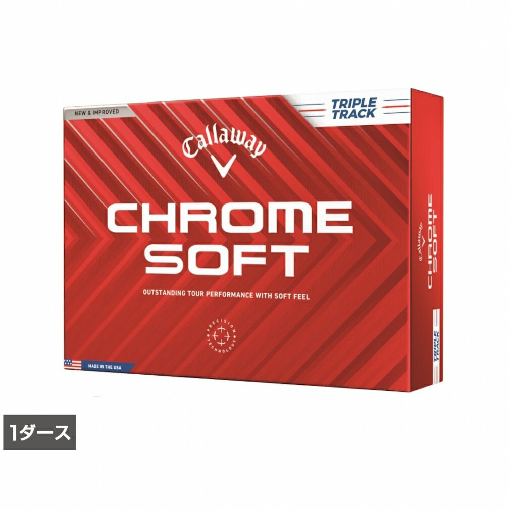 キャロウェイ クロムソフト CHROME SOFT 24 TRIPLE TRACK (7193105053) 1ダース(12球入) ゴルフ 公認球..