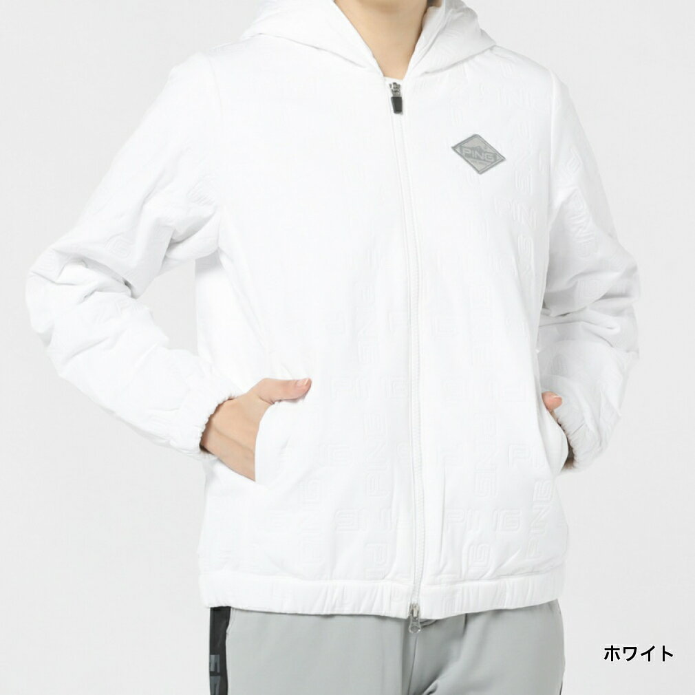 ピン レディース ゴルフウェア 長袖ウインドブレーカー 秋 冬 23FWソニックキルト防風撥水中綿ブルゾン (6223220002) PING