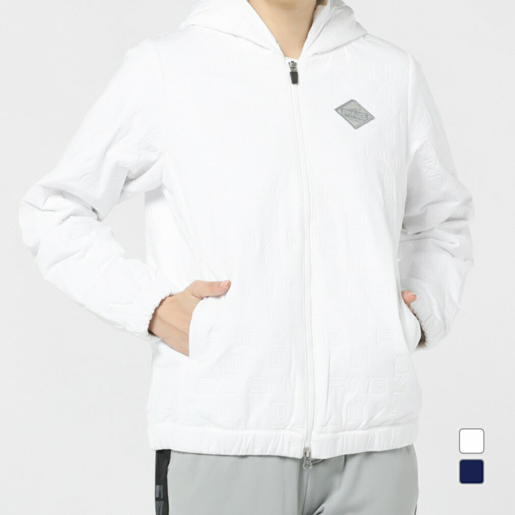 ピン レディース ゴルフウェア 長袖ウインドブレーカー 秋 冬 23FWソニックキルト防風撥水中綿ブルゾン (6223220002) PING