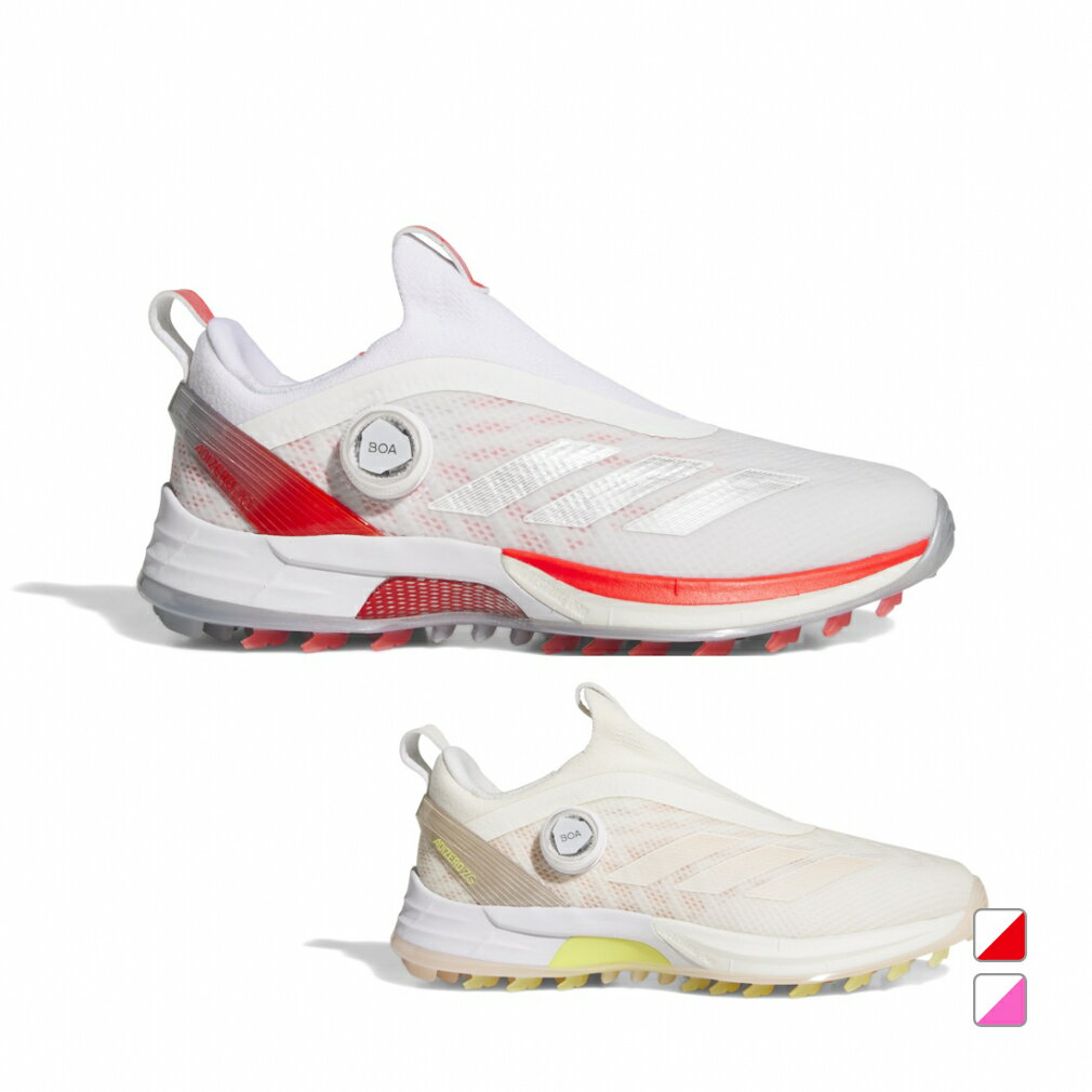 アディダス ゴルフシューズ レディース ウィメンズ アディゼロ ZG ボア 25 (IH9893 IH9894) ダイヤル式スパイクレス adidas ゼッドジ...